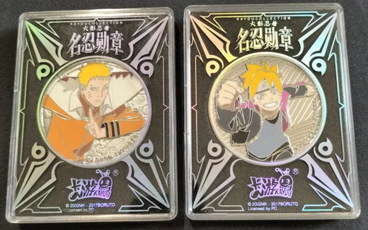 Paire de médailles Naruto + Boruto